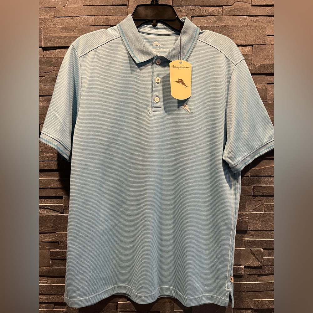 Tommy Bahama Cotton Blend Short Sleeve Knitted Polo top sz XL